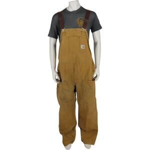 Vintage Carhartt Duck Canvas USA 100 Years Farm Chore Work Workwear Bib Overalls